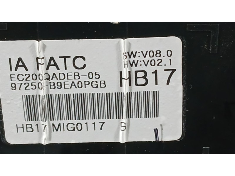 Recambio de mando climatizador para hyundai i10 ii (ba, ia) 1.2 referencia OEM IAM 97250B90714  