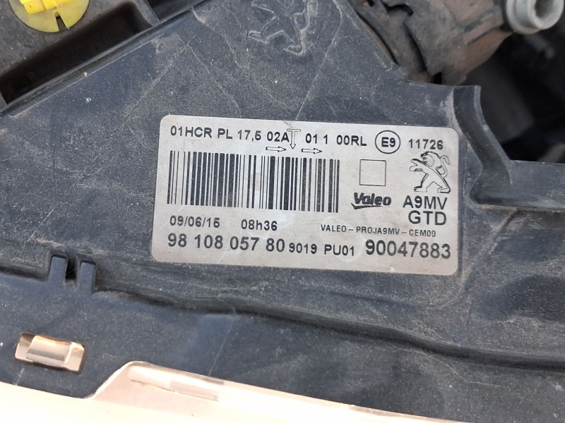Recambio de faro izquierdo para peugeot 208 i (ca_, cc_) 1.2 vti 82 referencia OEM IAM 1685352680 PULIR 