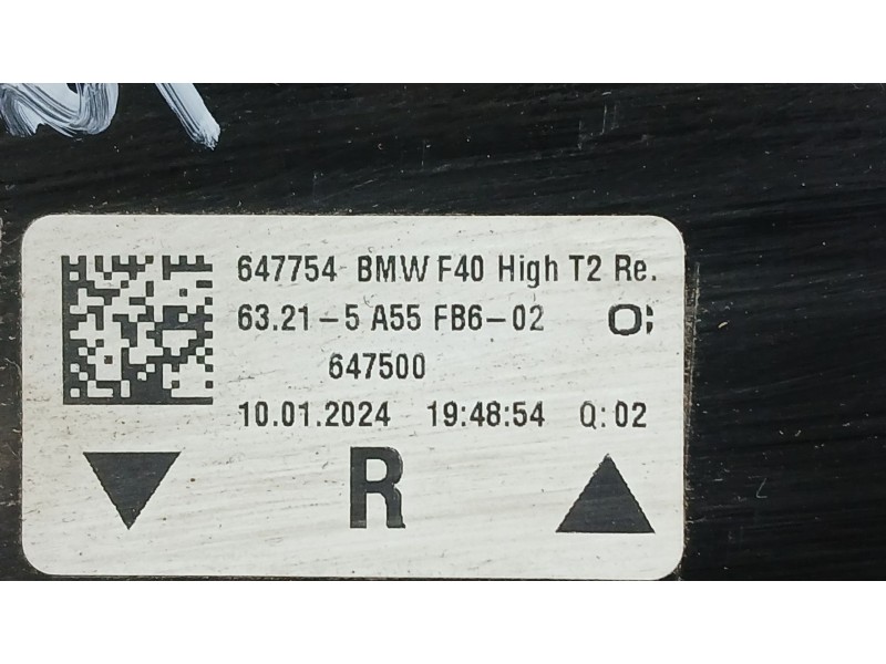Recambio de piloto trasero derecho interior para bmw serie 1 lim. (f40) 118d referencia OEM IAM 63217450652  