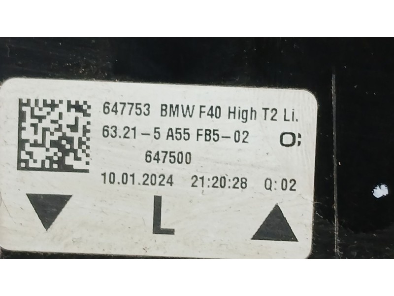 Recambio de piloto trasero izquierdo interior para bmw serie 1 lim. (f40) 118d referencia OEM IAM 63217450651  