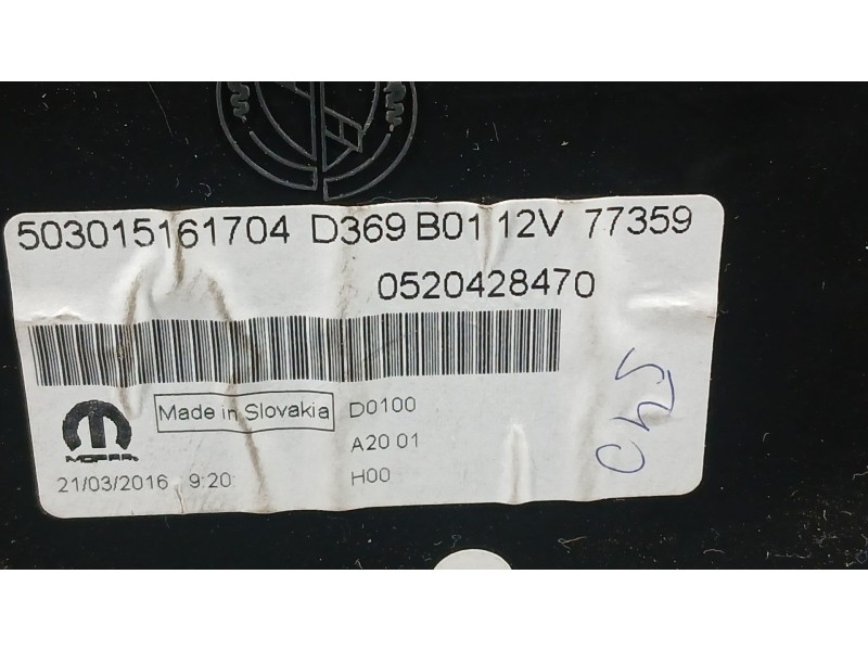 Recambio de cuadro instrumentos para fiat doblo cargo (263_) 1.3 d multijet referencia OEM IAM 52192636  