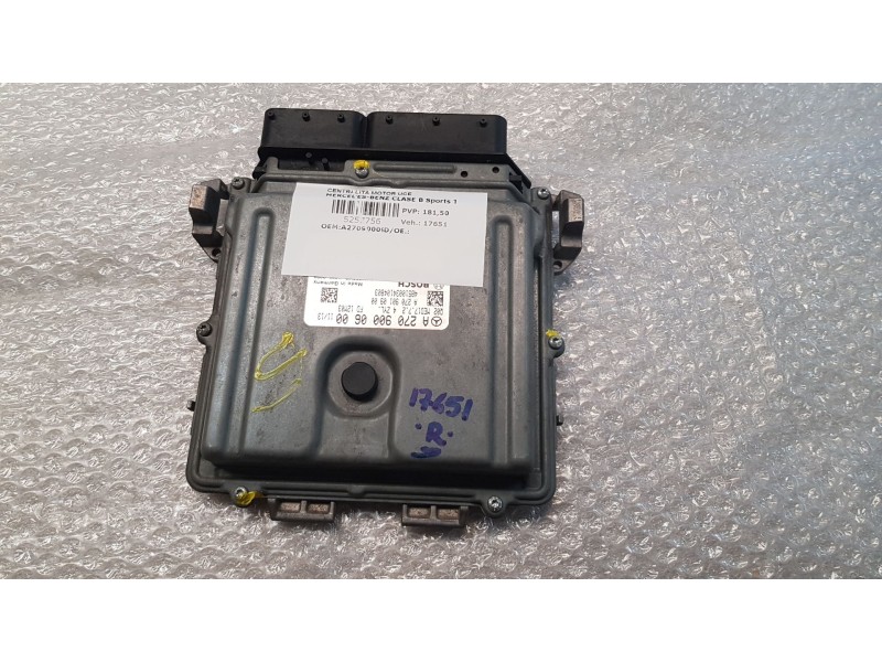 Recambio de centralita motor uce para mercedes-benz clase b sports tourer (w246, w242) b 180 (246.242) referencia OEM IAM A27090