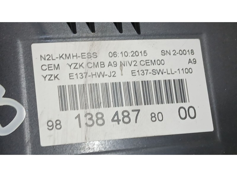 Recambio de cuadro instrumentos para peugeot 208 i (ca_, cc_) 1.2 vti 82 referencia OEM IAM 9825986180  