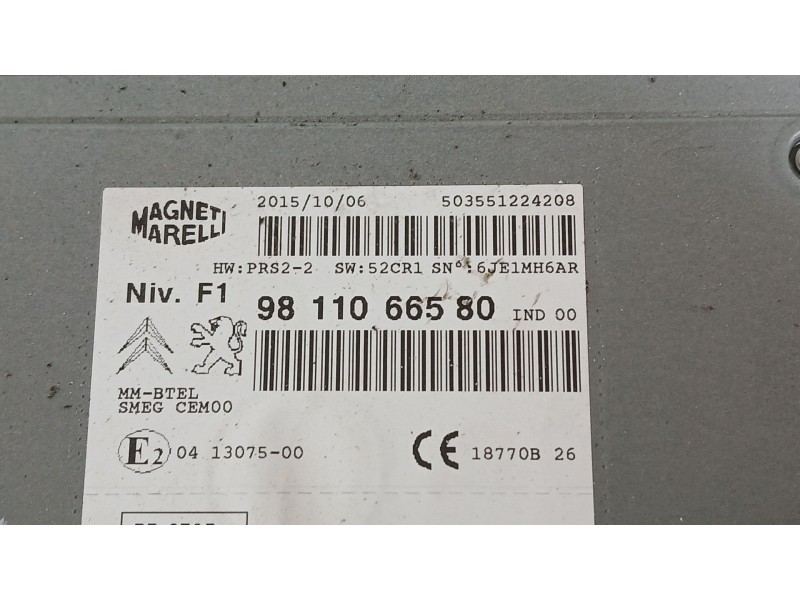 Recambio de sistema audio / radio para peugeot 208 i (ca_, cc_) 1.2 vti 82 referencia OEM IAM   