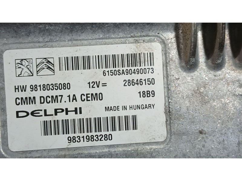 Recambio de centralita motor uce para peugeot 508 ii (fb_, fh_, f3_) 2.0 bluehdi 160 (fhehyr) referencia OEM IAM   