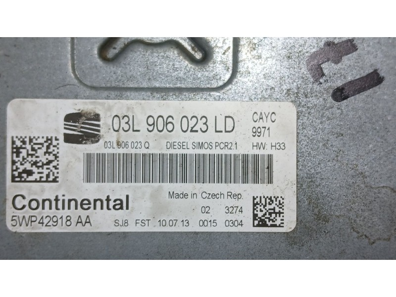 Recambio de centralita motor uce para seat toledo iv (kg3) 1.6 tdi referencia OEM IAM 03L906023LD  