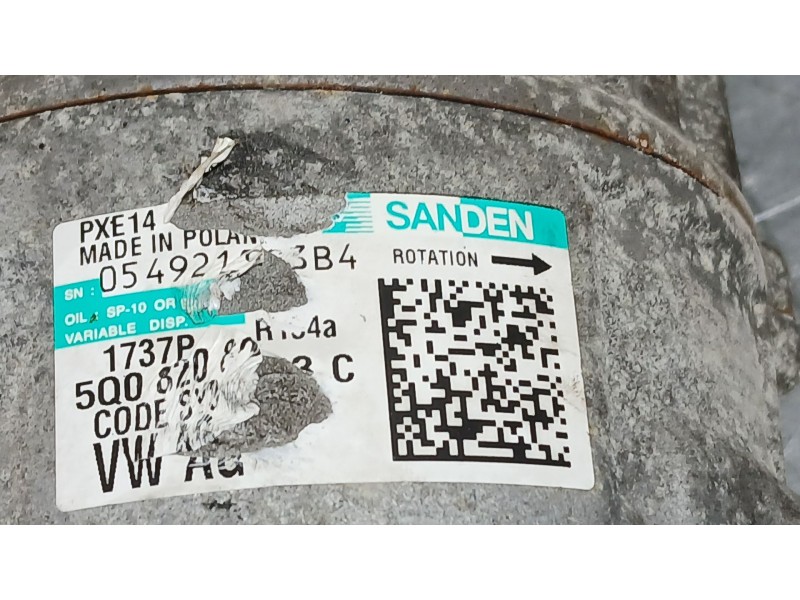Recambio de compresor aire acondicionado para seat toledo iv (kg3) 1.6 tdi referencia OEM IAM 5Q0820803K  