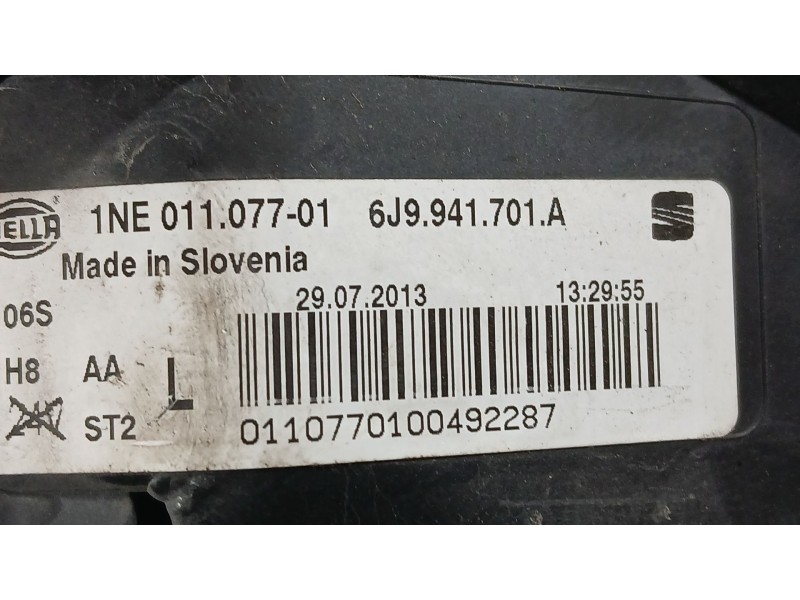 Recambio de faro antiniebla izquierdo para seat toledo iv (kg3) 1.6 tdi referencia OEM IAM 6J9941701A  