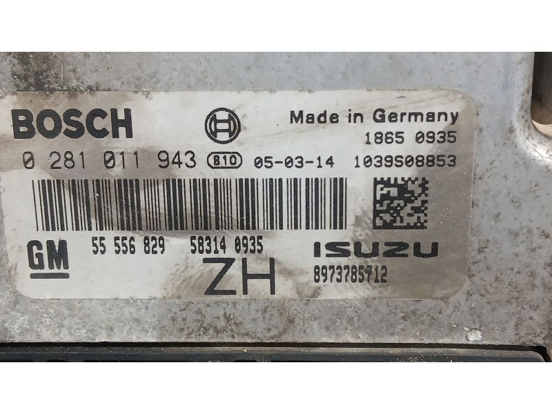 Recambio de centralita motor uce para opel astra h (a04) 1.7 cdti (l48) referencia OEM IAM 12992629  
