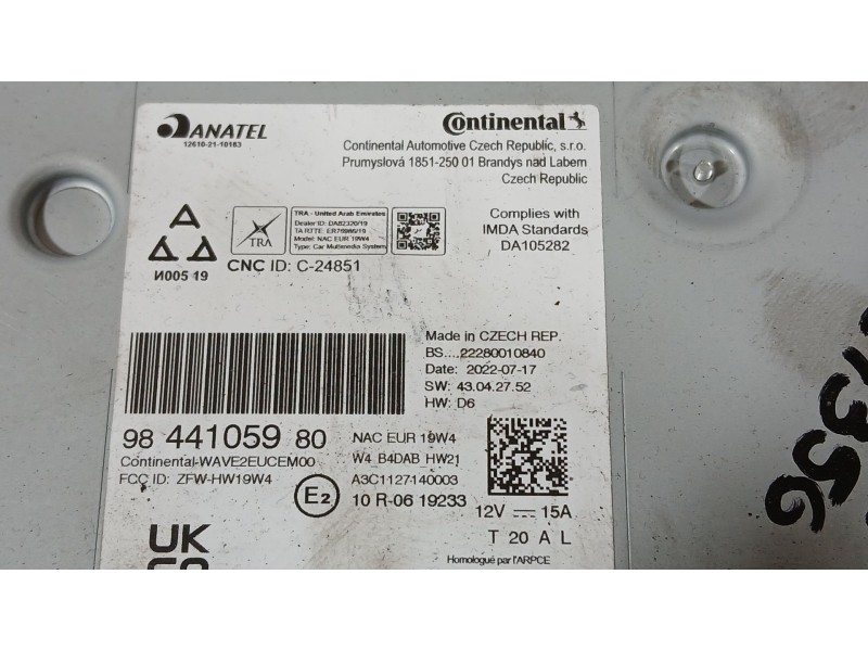 Recambio de sistema audio / radio para opel corsa f (p2jo) 1.2 (68) referencia OEM IAM   