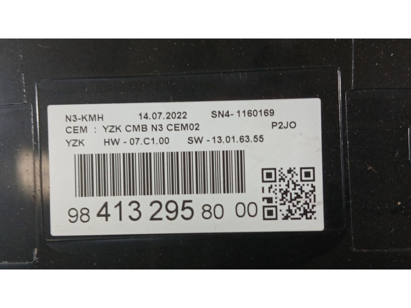 Recambio de cuadro instrumentos para opel corsa f (p2jo) 1.2 (68) referencia OEM IAM 9841329580  