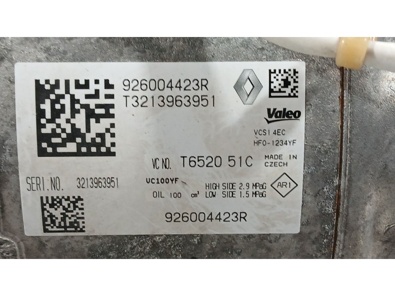 Recambio de compresor aire acondicionado para renault clio v (b7_) tce 90 (b7mt) referencia OEM IAM 926007868R  