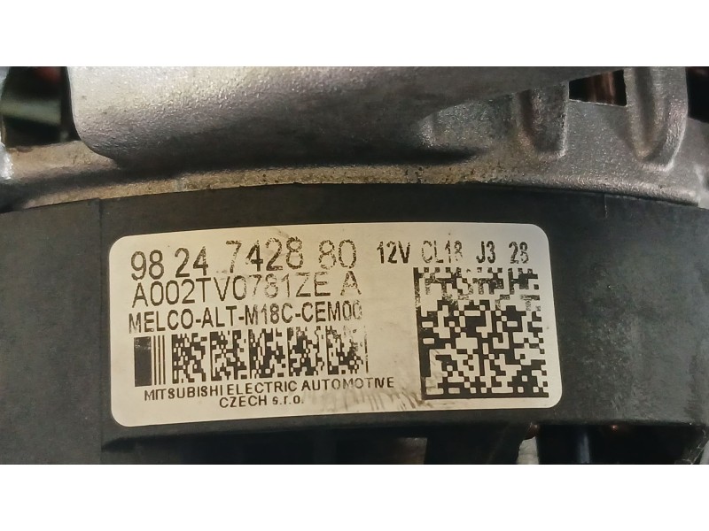 Recambio de alternador para peugeot partner furgoneta/monovolumen (k9) 1.5 bluehdi 100 referencia OEM IAM 9809200480  