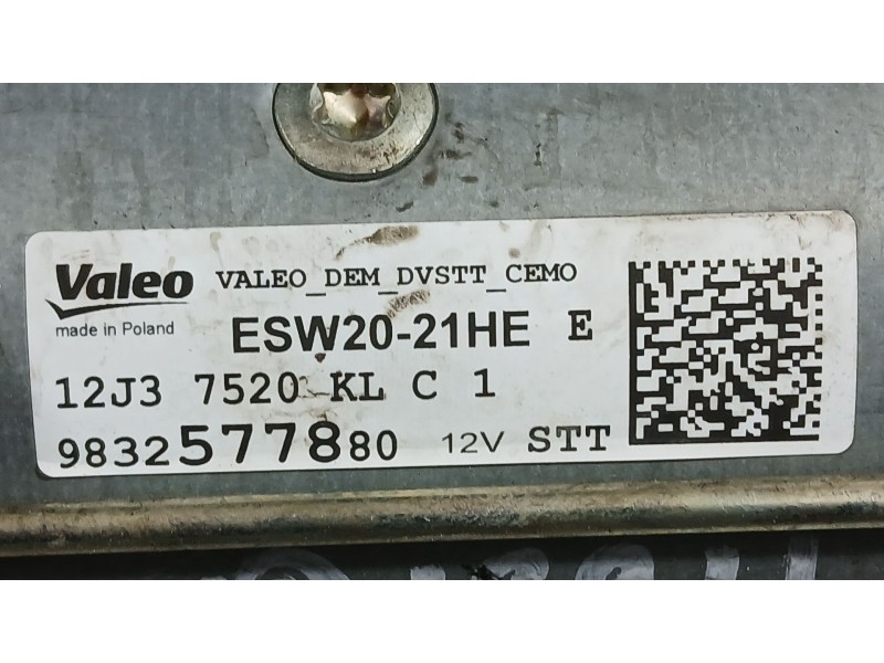 Recambio de motor arranque para peugeot partner furgoneta/monovolumen (k9) 1.5 bluehdi 100 referencia OEM IAM 9825233080  
