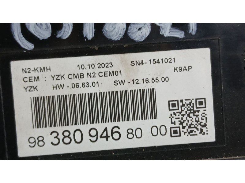 Recambio de cuadro instrumentos para peugeot partner furgoneta/monovolumen (k9) 1.5 bluehdi 100 referencia OEM IAM 9831101480  