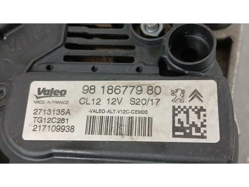 Recambio de alternador para peugeot 2008 i (cu_) 1.2 thp 110 / puretech 110 referencia OEM IAM 9818677980  
