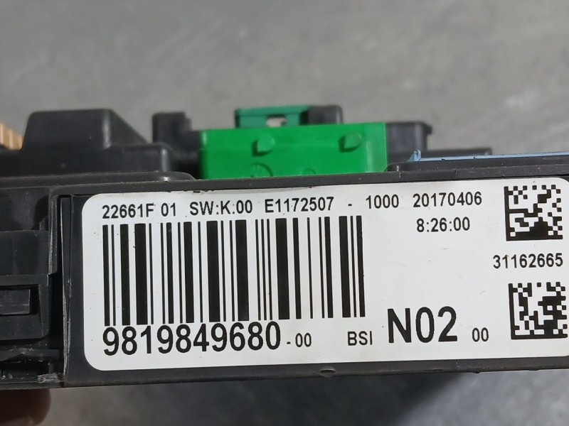 Recambio de caja reles / fusibles para citroën c-elysee (dd_) 1.2 vti 82 referencia OEM IAM 9819849680 BSI E1172507