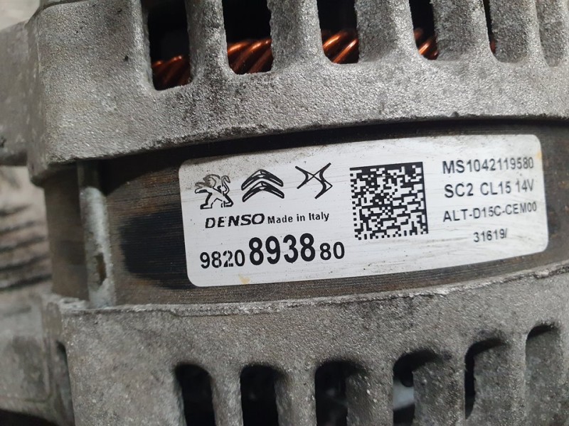 Recambio de alternador para peugeot traveller autobus referencia OEM IAM 9820893880 MS1042119580 DENSO