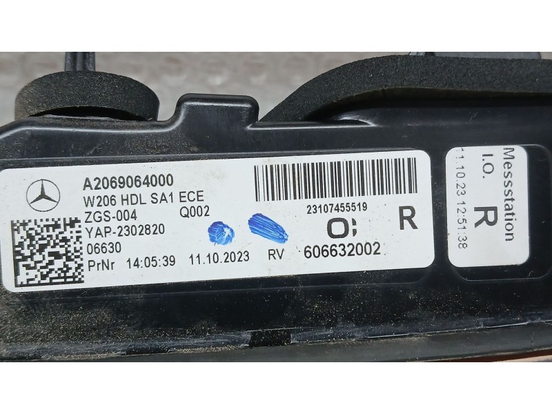 Recambio de piloto trasero derecho interior para mercedes-benz clase c (w206) c 300 de (206.208) referencia OEM IAM A2069064000 