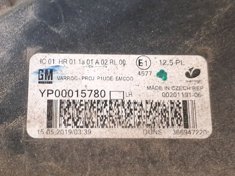 Recambio de faro izquierdo para opel grandland / grandland x (a18, p1uo) 1.5 turbo d (75) referencia OEM IAM YP00015780  