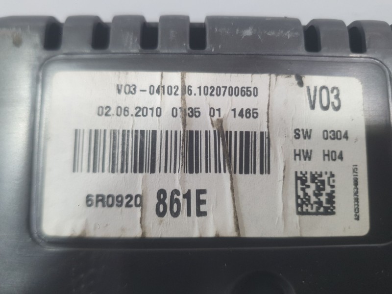 Recambio de cuadro instrumentos para volkswagen polo v (6r1, 6c1) 1.6 tdi referencia OEM IAM 6R0920861F  