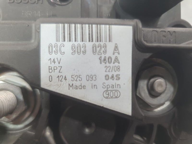 Recambio de alternador para seat altea xl (5p5, 5p8) 1.4 tsi referencia OEM IAM 03C903023A  