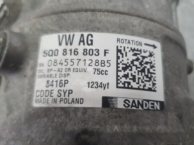 Recambio de compresor aire acondicionado para seat ibiza v (kj1, kjg) 1.0 tsi referencia OEM IAM 5Q0816803H  