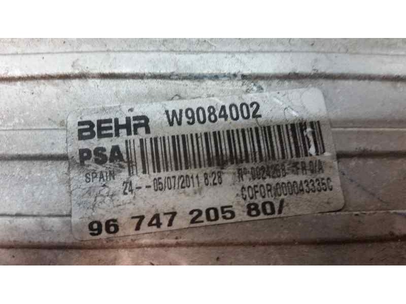 Recambio de intercooler para citroën c4 picasso exclusive referencia OEM IAM W9084002 9674720580 BEHR