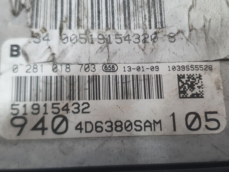 Recambio de centralita motor uce para alfa romeo giulietta (940_) 1.6 jtdm (940fxd1a) referencia OEM IAM 51915432  