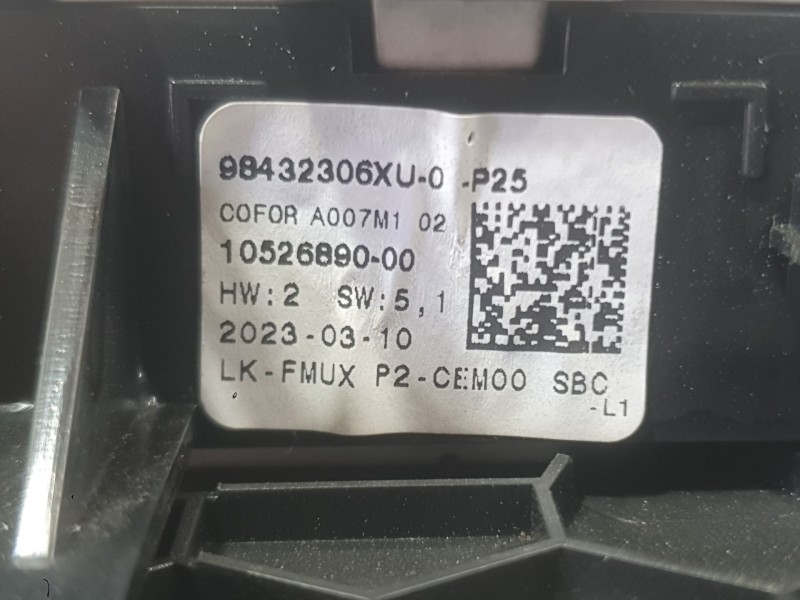 Recambio de mando multifuncion para peugeot 208 ii (ub_, up_, uw_, uj_) 1.2 puretech 100 referencia OEM IAM   