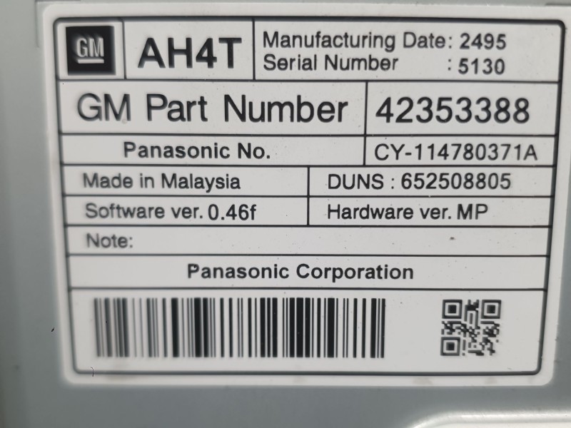 Recambio de sistema navegacion gps para opel zafira tourer c (p12) 1.6 cdti (75) referencia OEM IAM   