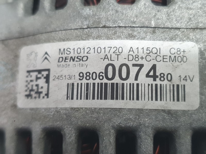 Recambio de alternador para citroën c3 ii (sc_) 1.0 vti 68 referencia OEM IAM 9806007480 1610048280 