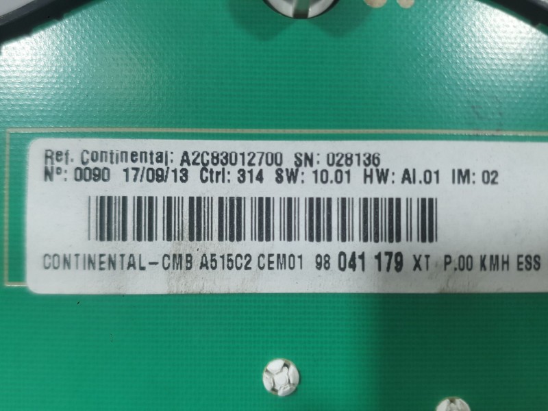 Recambio de cuadro instrumentos para citroën c3 ii (sc_) 1.0 vti 68 referencia OEM IAM 98041178XT  
