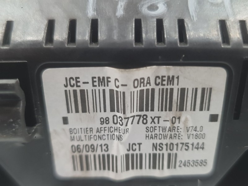 Recambio de pantalla multifuncion para citroën c3 ii (sc_) 1.0 vti 68 referencia OEM IAM   