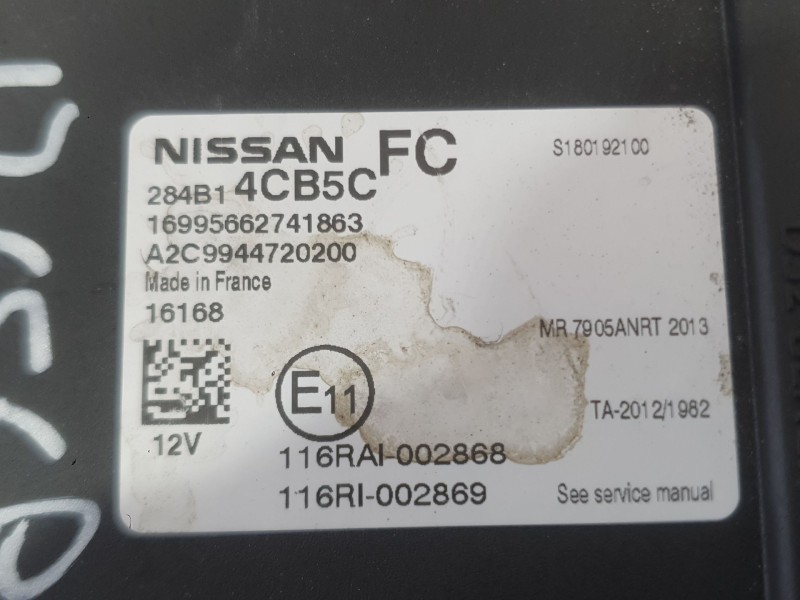 Recambio de modulo electronico para nissan qashqai ii (j11, j11_) 1.5 dci referencia OEM IAM   