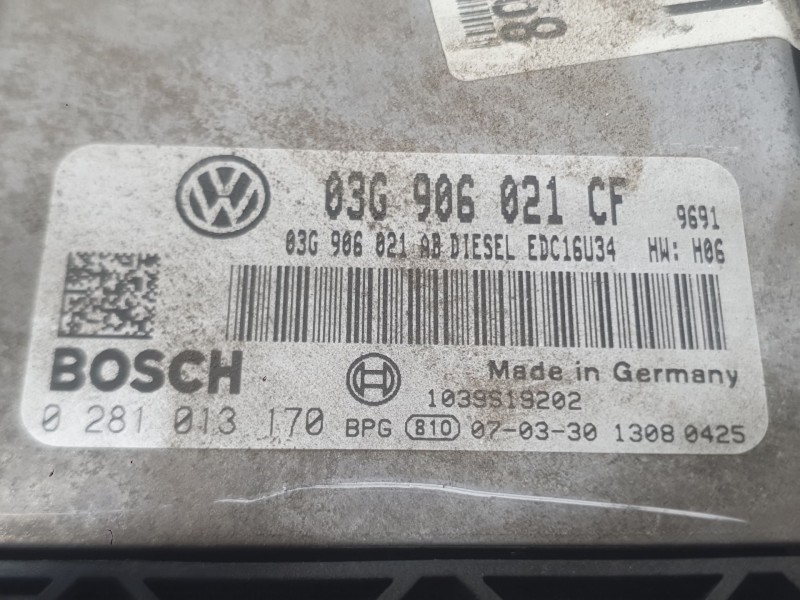 Recambio de centralita motor uce para volkswagen eos (1f7, 1f8) 2.0 tdi referencia OEM IAM 03G906021CF  