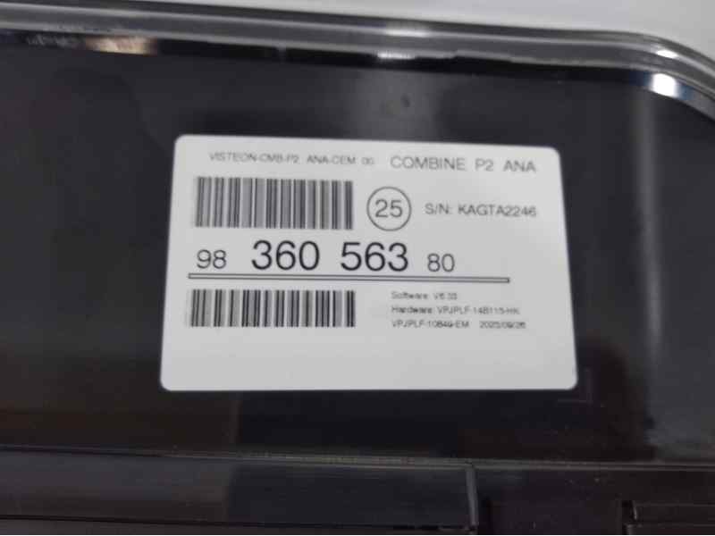 Recambio de cuadro instrumentos para peugeot 208 (p2) active pack referencia OEM IAM 9836056380  