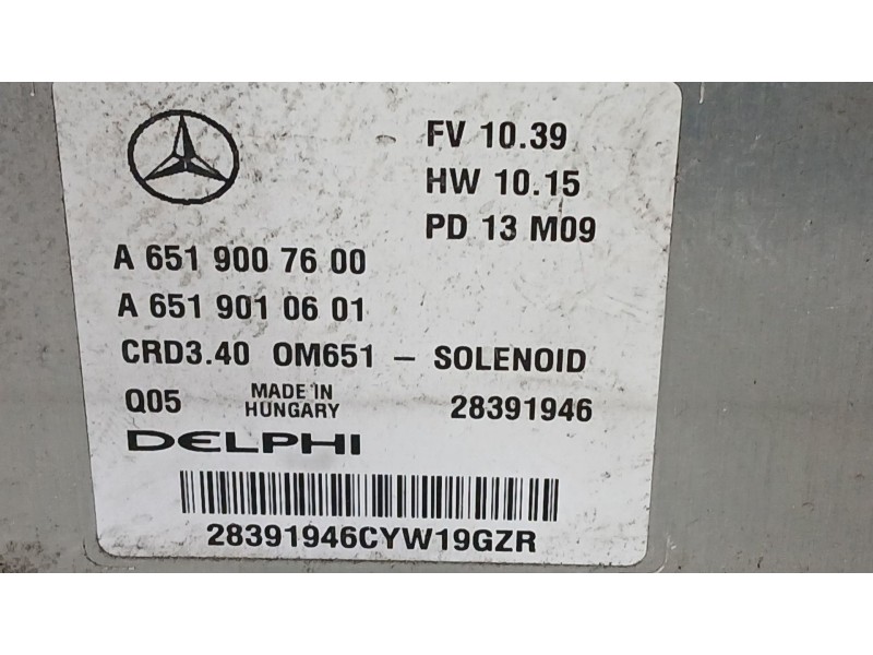 Recambio de centralita motor uce para mercedes-benz clase b sports tourer (w246, w242) b 180 cdi (246.200) referencia OEM IAM A6