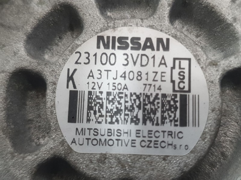 Recambio de alternador para nissan nv200 furgoneta 1.5 dci 110 (m20, m20m) referencia OEM IAM   