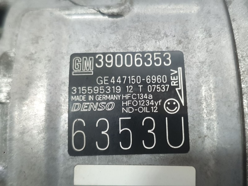 Recambio de compresor aire acondicionado para opel corsa e (x15) 1.4 (08, 68) referencia OEM IAM 39006353  