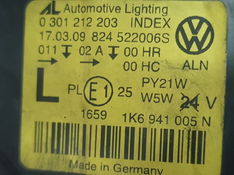 Recambio de faro izquierdo para volkswagen golf v (1k1) 1.9 tdi referencia OEM IAM 1K6941005N  