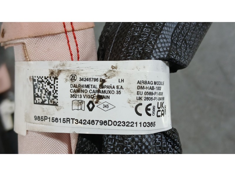 Recambio de airbag cortina delantero izquierdo para dacia duster (hm_) 1.0 tce 90 referencia OEM IAM 985P15615R  