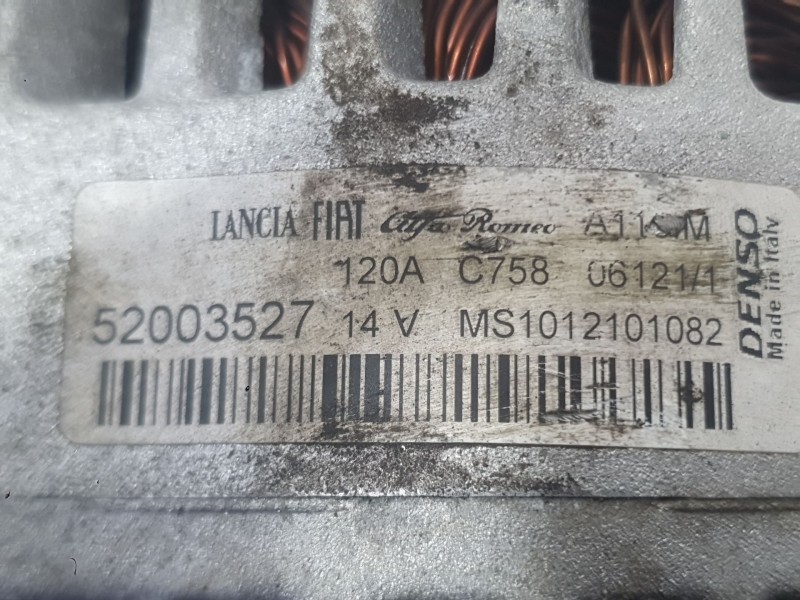 Recambio de alternador para fiat doblo cargo (263_) 1.4 natural power referencia OEM IAM 52003527  