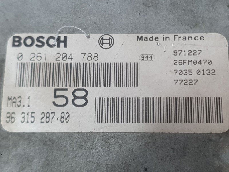 Recambio de centralita motor uce para citroën saxo (s0, s1) 1.1 x, sx referencia OEM IAM 1929CS  