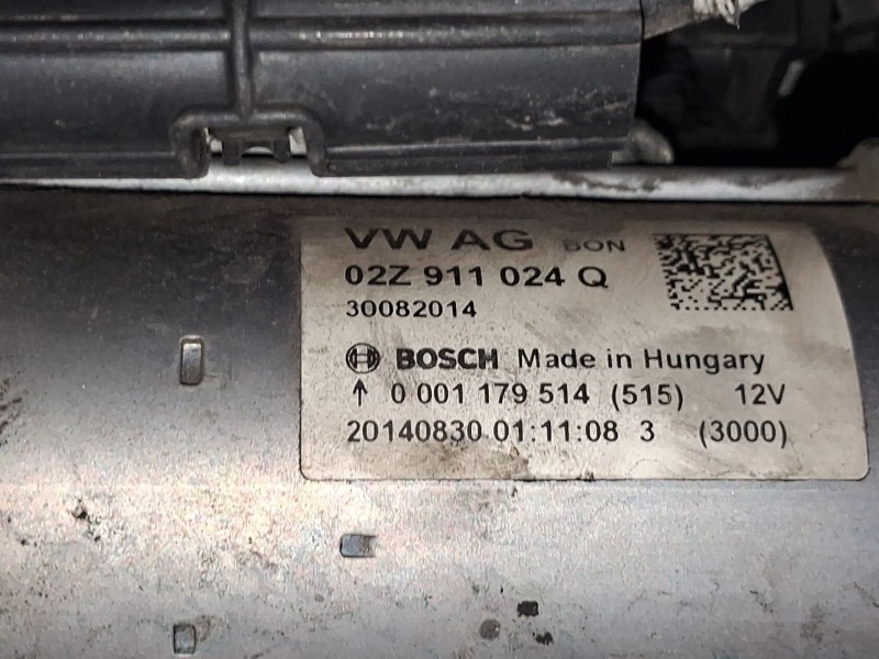 Recambio de motor arranque para volkswagen golf vii (5g1, bq1, be1, be2) 1.4 tsi referencia OEM IAM 02Z911024FX  