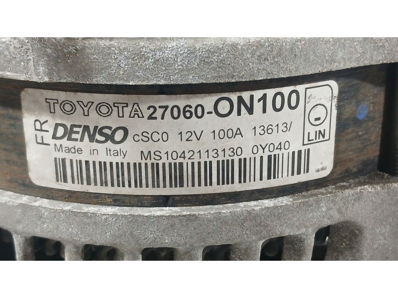 Recambio de alternador para toyota auris (_e18_) 1.4 d-4d (nde180_) referencia OEM IAM 270600N100 DENSO 3111552140