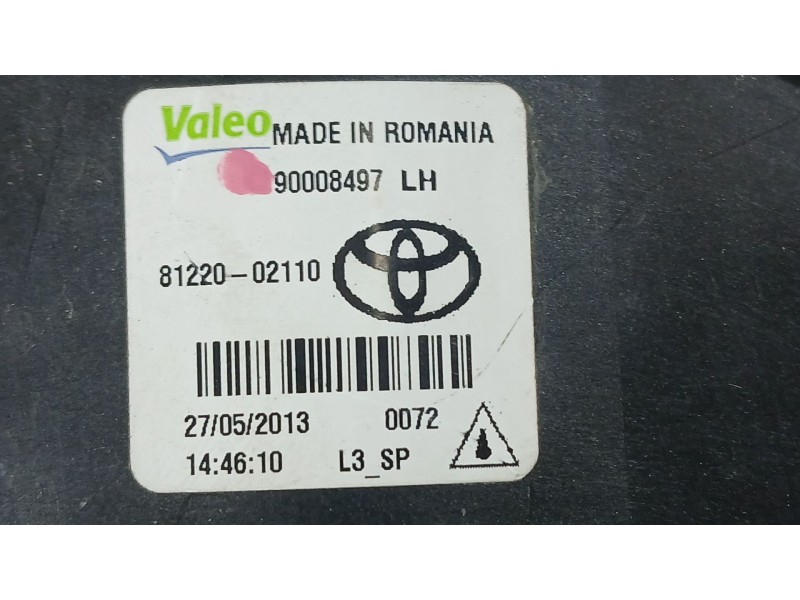 Recambio de faro antiniebla izquierdo para toyota auris (_e18_) 1.4 d-4d (nde180_) referencia OEM IAM 8122002110  