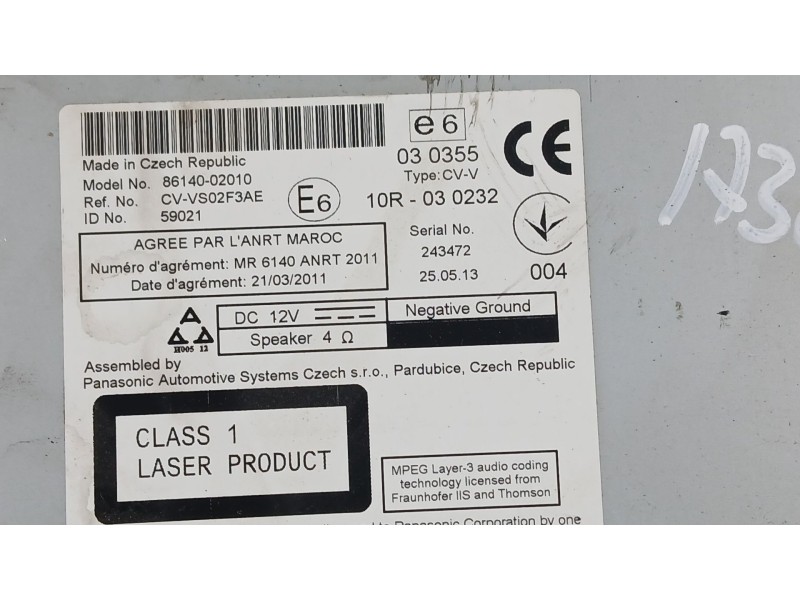 Recambio de sistema navegacion gps para toyota auris (_e18_) 1.4 d-4d (nde180_) referencia OEM IAM   