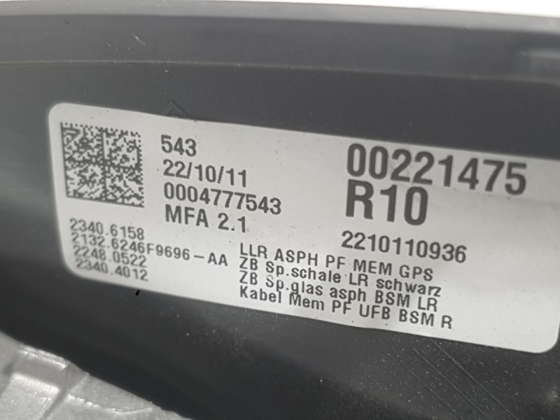 Recambio de retrovisor derecho para mercedes-benz gla (h247) gla 200 d (247.712) referencia OEM IAM   