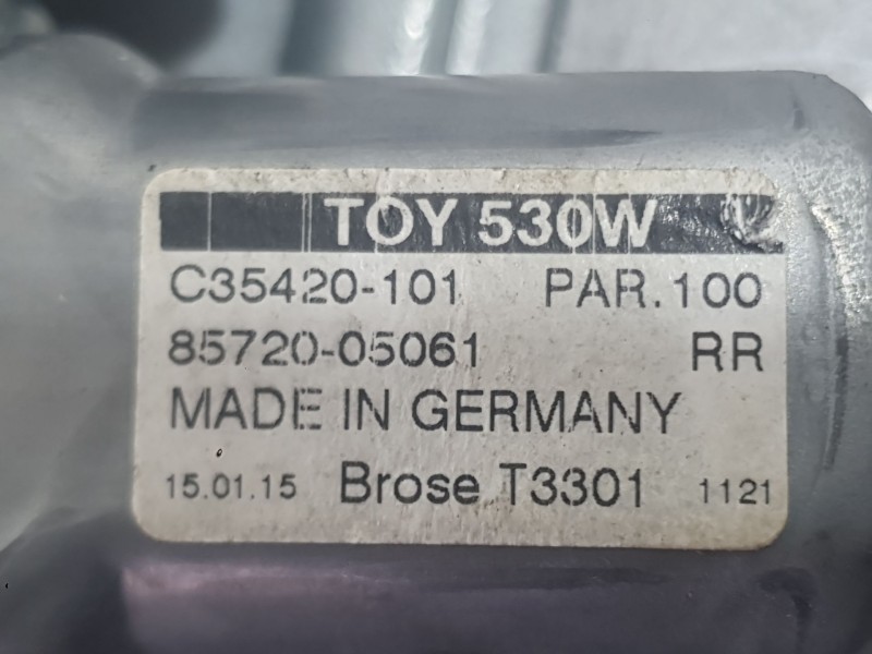 Recambio de elevalunas trasero izquierdo para toyota avensis (t27) advance referencia OEM IAM 8572005061 ELECTRICO.MONTADO EN PU